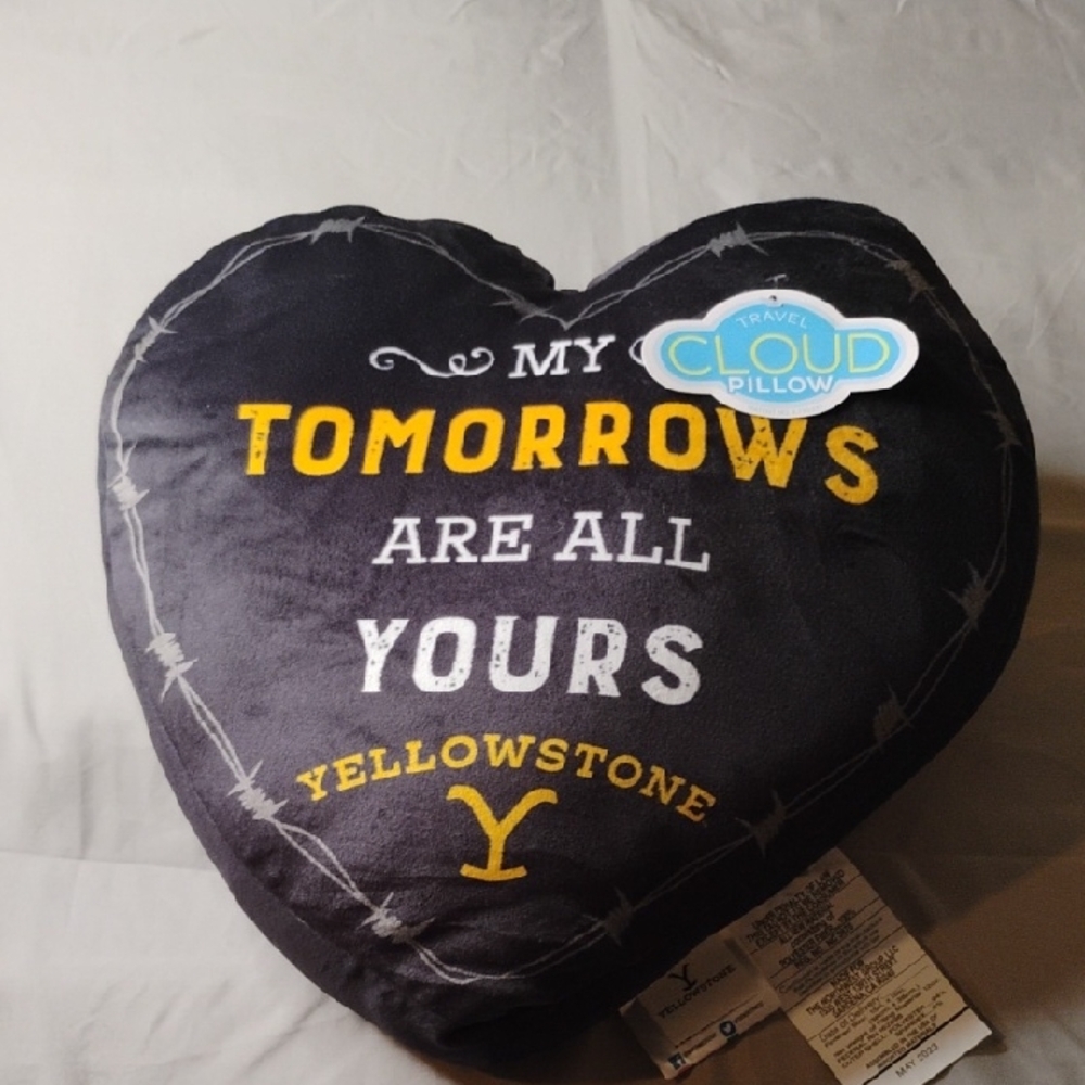 Northwest Black and Yellow Heart Pillow